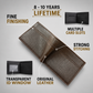 Classic Pebbled Leather Wallet | Multiple Card Slots & Dual Cash Sections
