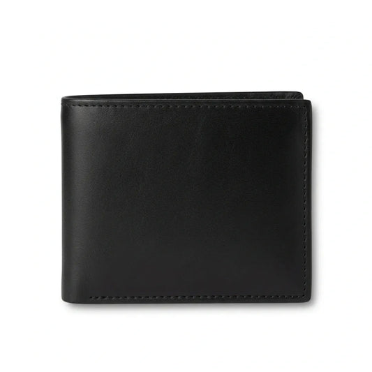 Obsidian Slim Leather Wallet Black