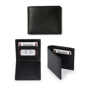 Obsidian Slim Leather Wallet Black