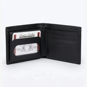 Obsidian Slim Leather Wallet Black