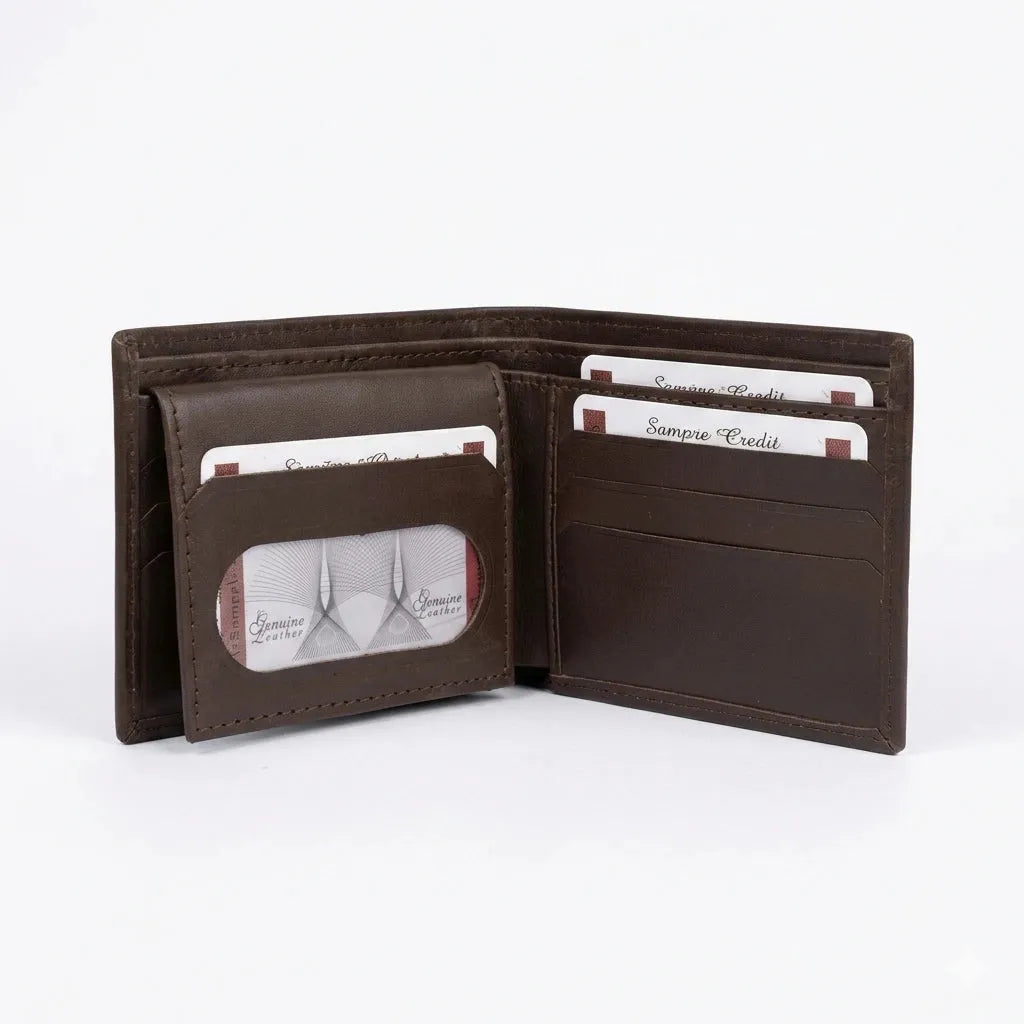 Obsidian Slim Leather Wallet Brown